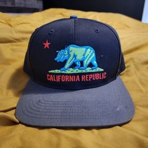 Dark Grey California Republic Snapback Hat